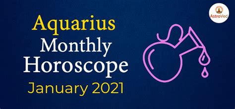 Aquarius Monthly Horoscope for January 2021