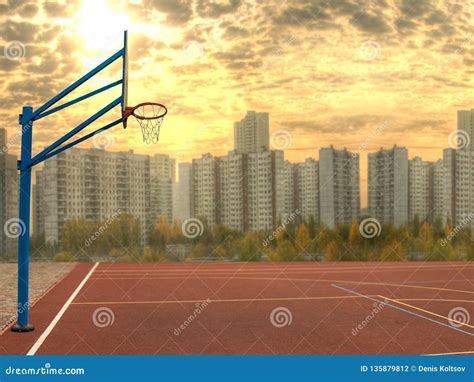 Street Basketball Court. Street Sport. Stock Photo - Image of leisure ...