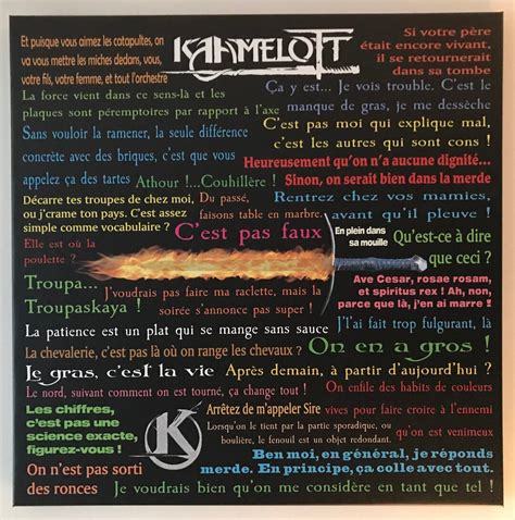 Kaamelott Quotes Table 80x80 - Etsy