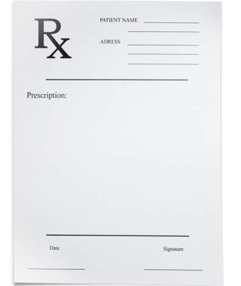 Rx Prescription Pad Template