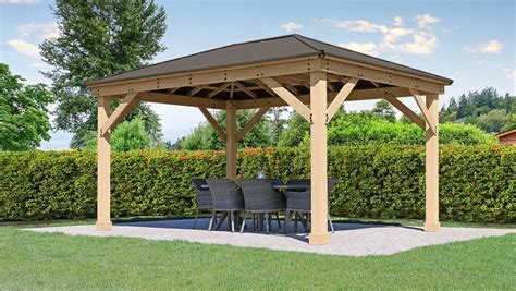 Yardistry 12 x 16 Meridian Gazebo 100% Cedar with Aluminum Roof – The Better Backyard