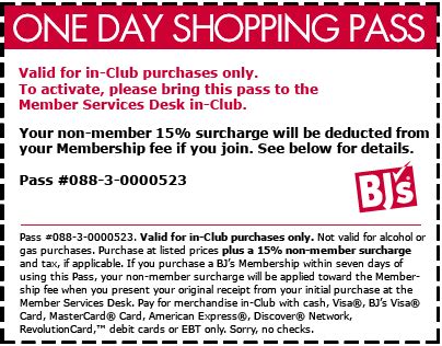 BJ's One Day Pass | My BJs Wholesale