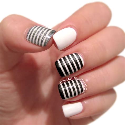 White And Black Striped Nails Pictures, Photos, and Images for Facebook ...