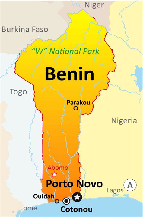 Benin Map Tourist Attractions - TravelsFinders.Com