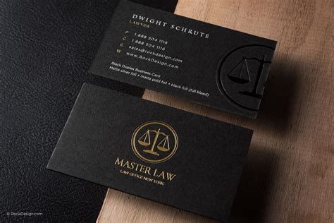 Classic modern black duplex attorney business card template - Master Law | RockDesign Lu ...