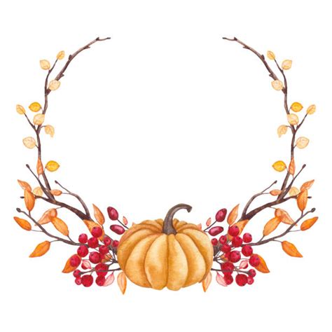 Fall Wreath Illustrations, Royalty-Free Vector Graphics & Clip Art - iStock