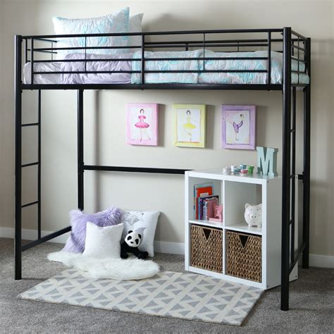 Home Loft Concepts Metal Twin Loft Bed & Reviews | Wayfair