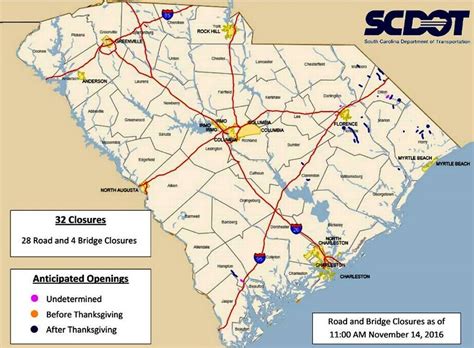 Horry County Road Closures Map - Maping Resources