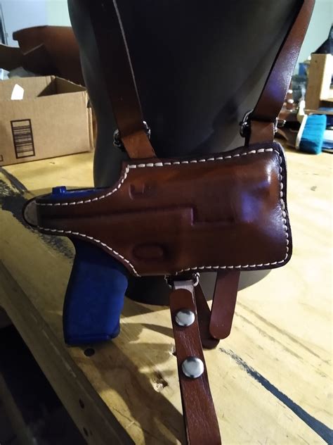 Springfield Hellcat RDP Shoulder Holster With Two Punch Mags Right Handed Brown Leather. - Etsy