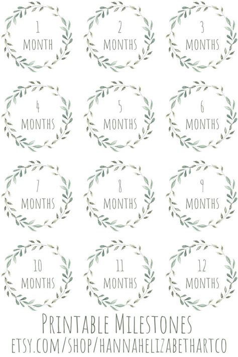 Printable Baby Milestones Printable Milestones Printable | Etsy | Etsy printables, Baby ...