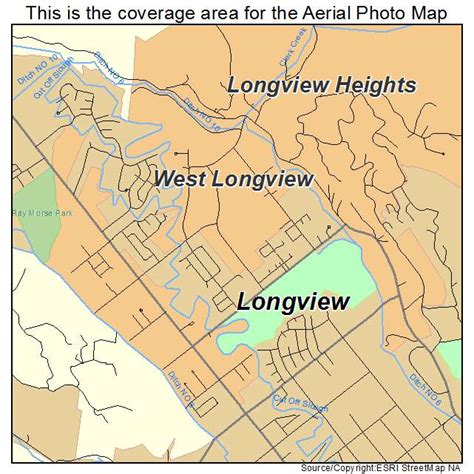 Aerial Photography Map of West Longview, WA Washington