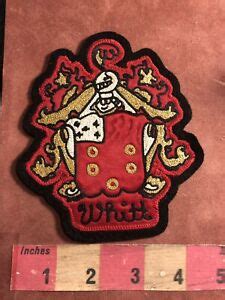 Vtg Circa 1980s Last Name WHITT Patch Surname Family Crest Coat Of Arms ...