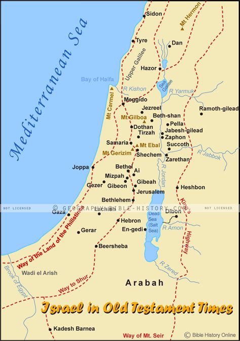 Israel in Old Testament Times - Bible Maps in 2021 | Bible mapping, Old ...