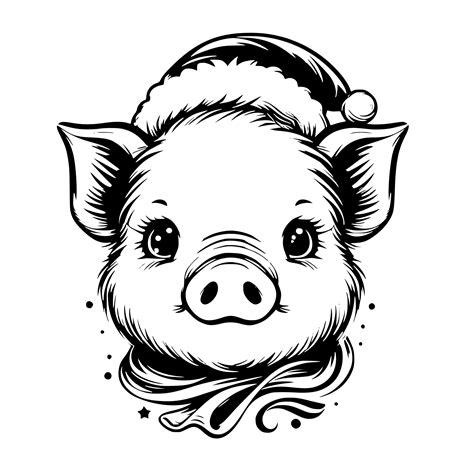 Christmas Pig SVG File: Instant Download for Cricut, Silhouette, Laser ...