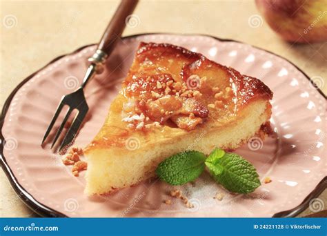 Apple sponge cake stock photo. Image of nuts, pink, chopped - 24221128