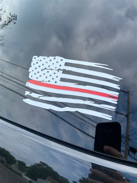 American flag decal. Police firefighter military decal | Etsy