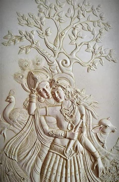 radha krishna mural art 3d | Mural art design, Peacock wall art ...