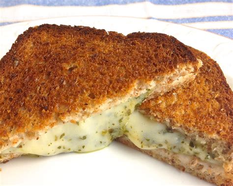 Baked Grilled Cheese Pesto Sandwiches Recipe