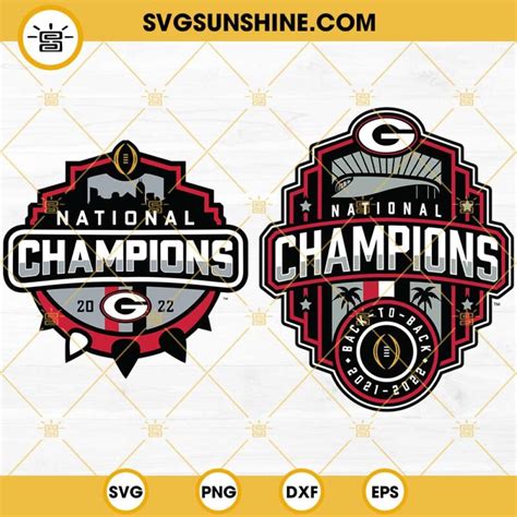 Georgia Bulldogs National Champions SVG Bundle, Back To Back SVG ...