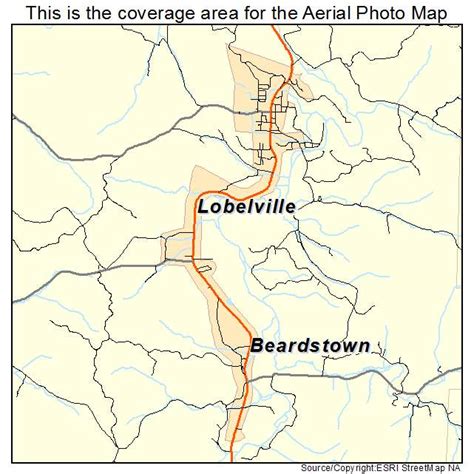 Aerial Photography Map of Lobelville, TN Tennessee