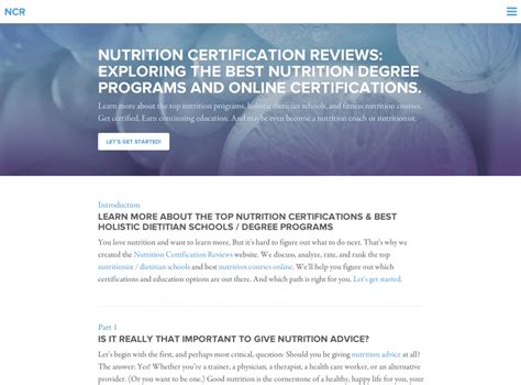 Nutrition Certification Reviews: Exploring the best nutrition degree programs & online ...