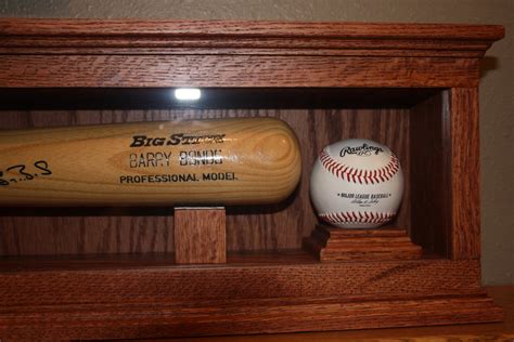 Baseball Bat Display Case With Ball Holder Solid Oak - Etsy