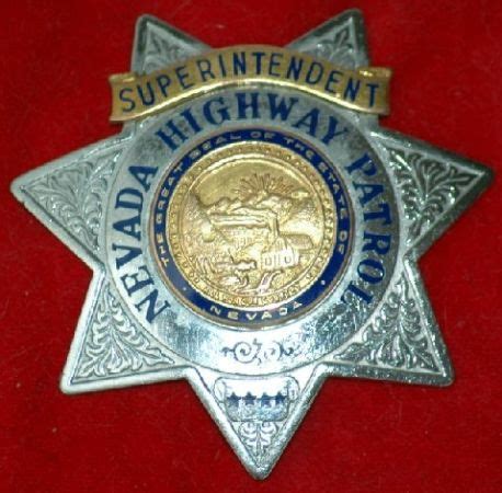 Nevada Highway Patrol Superintendent Badge | State trooper, Police ...