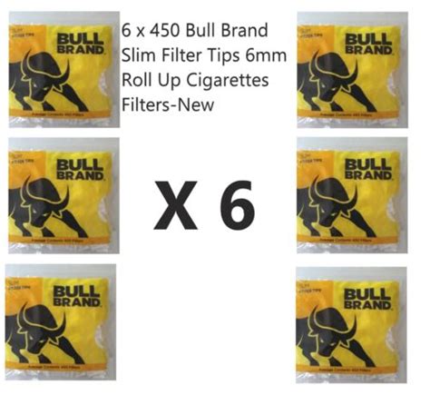 6 x 450 Bull Brand Slim Filter Tips 6mm Roll Up Cigarettes Filters-New | eBay