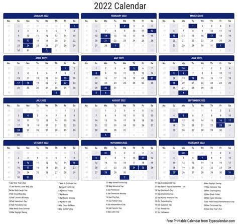 2022 Calendar: Free Printables Calendar 2022