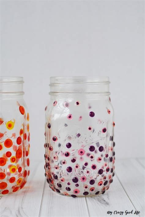 Hand Painted Mason Jar Glasses | Easy Glass Craft | My Crazy Good Life