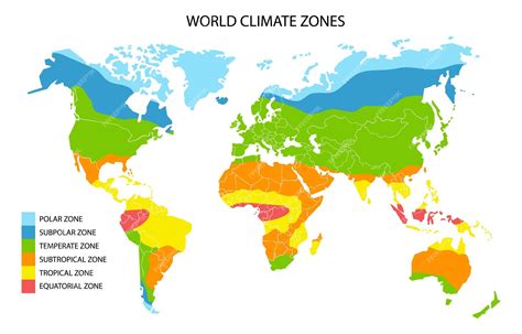 Le zone climatiche del mondo mappano le infografiche geografiche ...