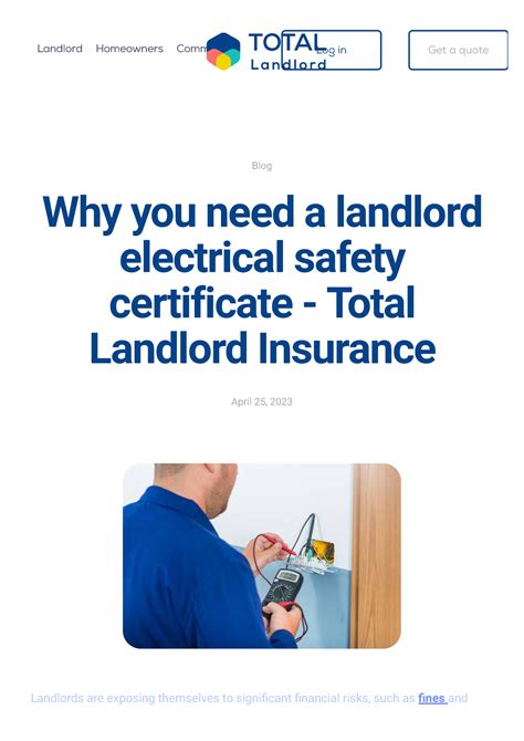 Why you need a landlord electrical safety certificate - Total Landlord ...