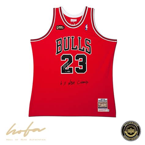 MICHAEL JORDAN 97-98 CHICAGO BULLS MITCHELL & NESS RED JERSEY W/ FINALS ...