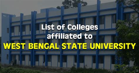 West Bengal State University Affiliated Colleges | College Admission