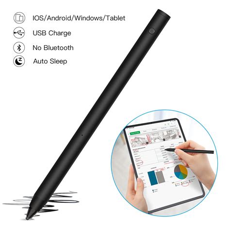 AGPtek Active Stylus Pen, Android iPad IOS Microsoft Tablet Compatible ...