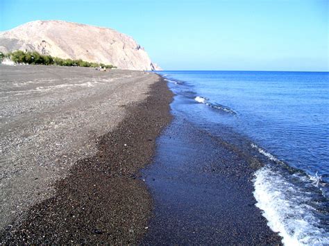 Black Beach, Santorini Island | Santorini island, Greek islands, Greek sea