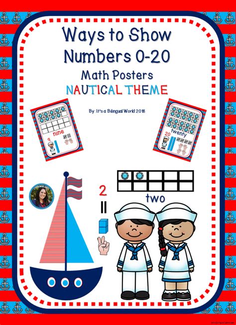 Ways to Show Numbers 0-20 Math Posters Nautical Theme. Perfect for your math focus wall, math ...