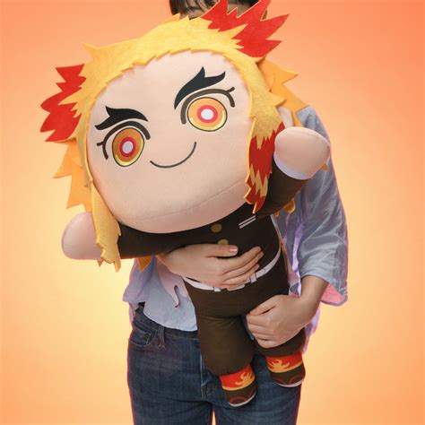 Extra Large Lying Down Plush Demon Slayer Kyojuro Rengoku - Tokyo Otaku ...