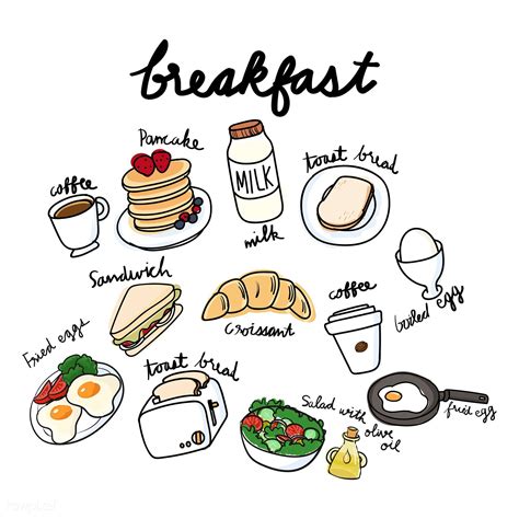 Download premium vector of Vector of breakfast collection about coffee ...