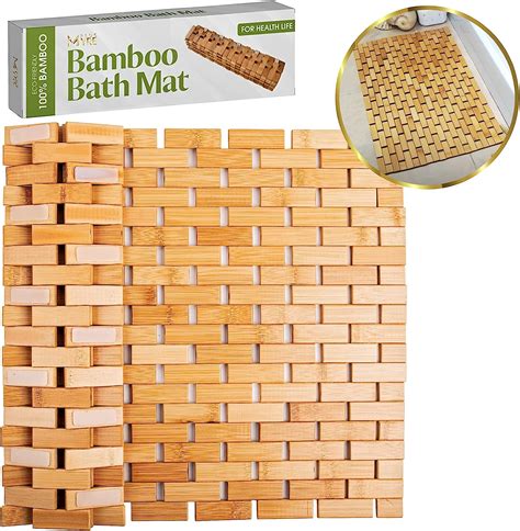 Amazon.com: Bamboo Bath Mat - Our Non Slip Quick Drying Mat for ...