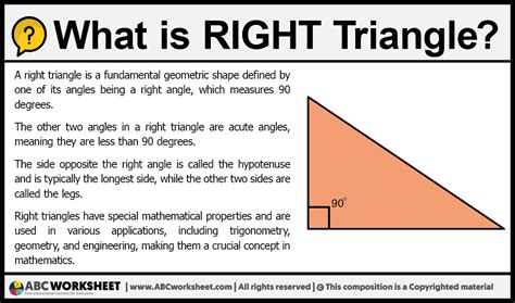 What is a Right Triangle | Definition of Right Triangle