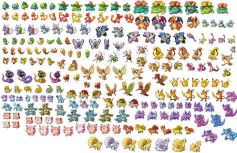 Pokemon Sprite sheets • generation 1 pokemon #1 - #38 full image