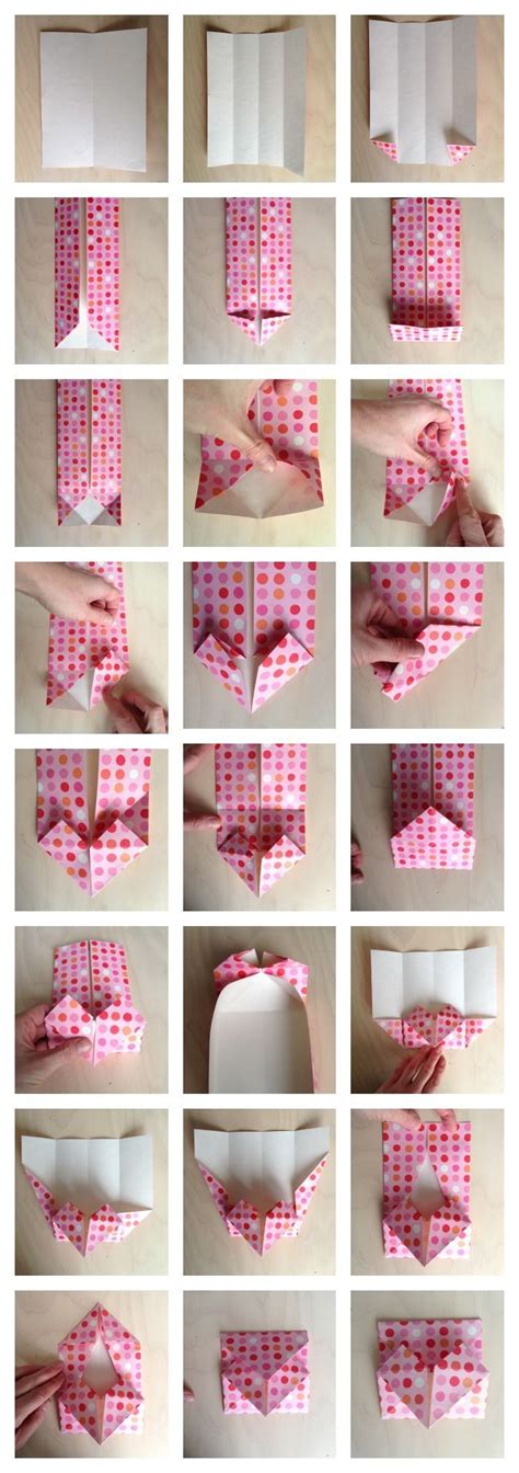 How to make an origami heart envelope for secret notes or to use as a valentine envelope ...