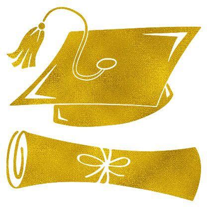 Gold Graduation Cap PrismFoil Tattoo – Tattoo for a week