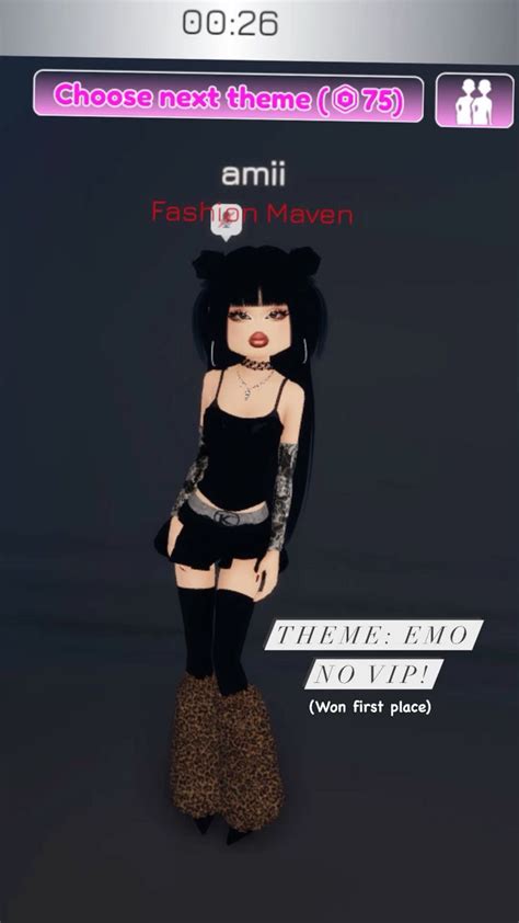 Dress to impress / dti outfit roblox Theme: Emo in 2024 | Dress to impress, Club dresses, Retro ...