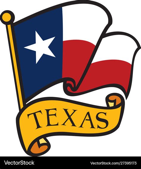 Flag texas Royalty Free Vector Image - VectorStock