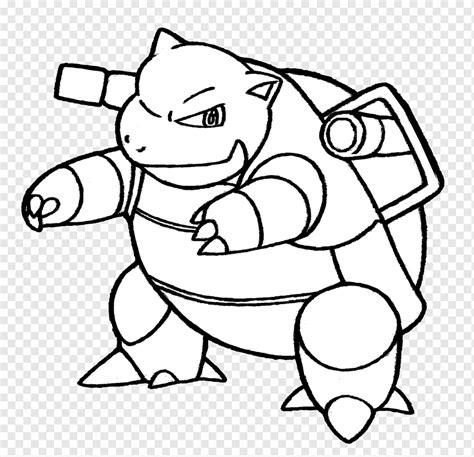 Pokémon Black 2 and White 2 Blastoise Pokemon Black & White Drawing Line art, Colour blast ...