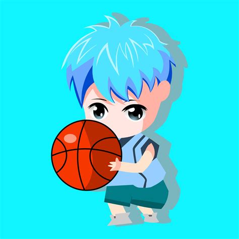 Premium vector l anime basketball which is cute and cool with korean style. royalty free ...