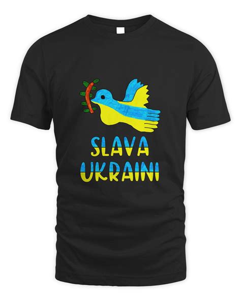 Ykpaiha Ukraine Flag Sunflower Slava Ukraini Peace Bird T-Shirt