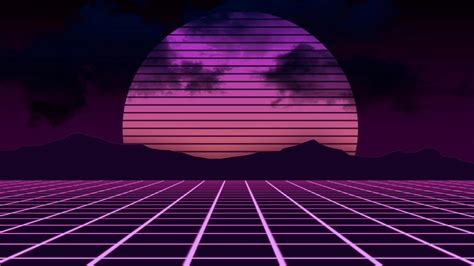 Retrowave abstract neon landscape - backiee